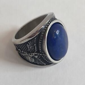 Lapis Lazuli Natural Gemstone Handmade Men's Ring Size 10 1/2 NWT